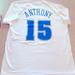 NWT White NBA Denver Carmelo Anthony T-Shirt -Size XXL